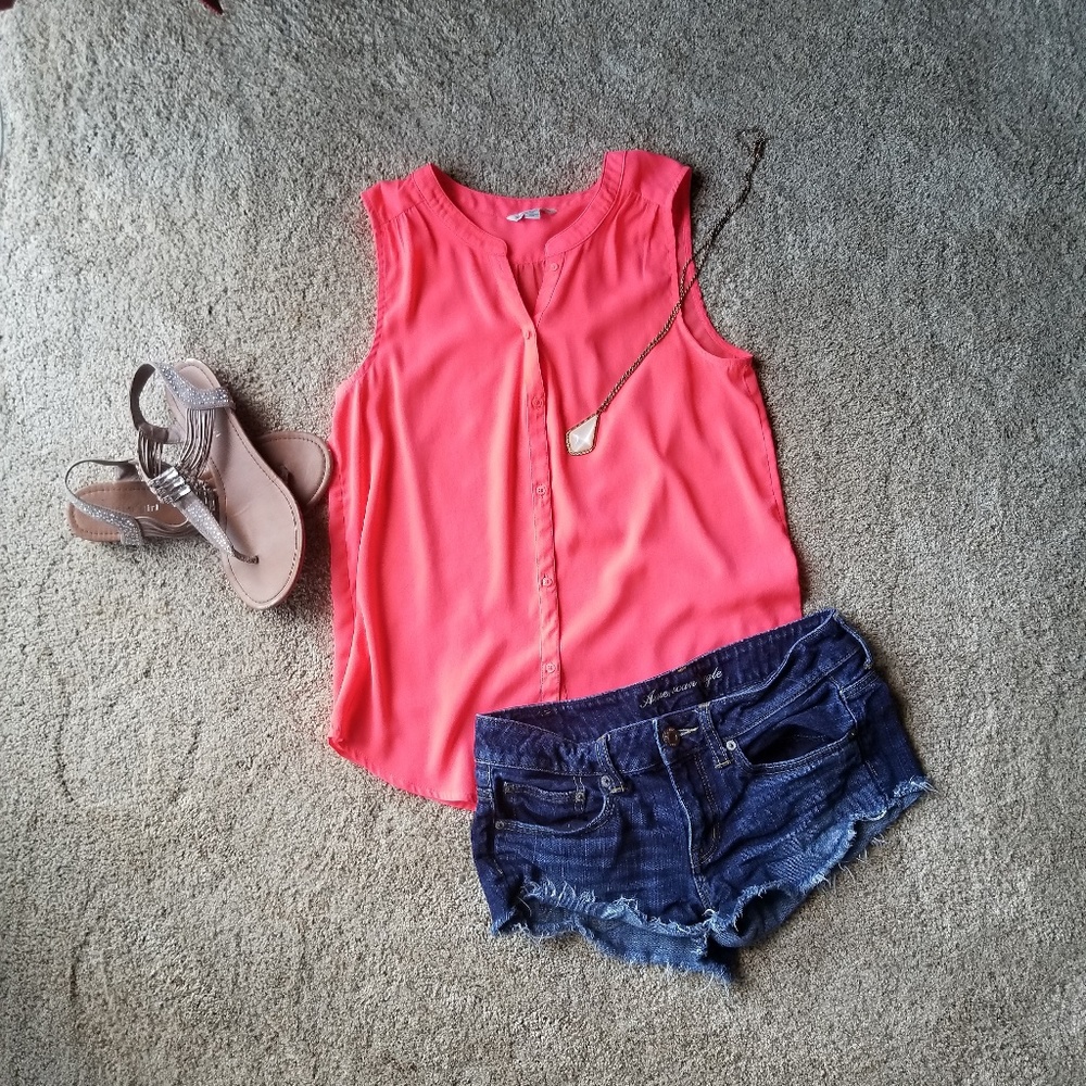 🎉🎉HP Neon Chiffon sleeveless top